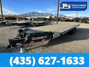 8.5x24 Diamond C DEC 207 Deckover Equipment Trailer -  15.5K GVWR -