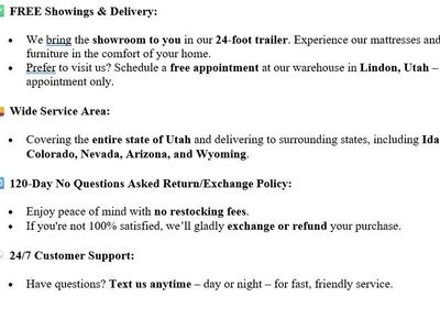 2 Split King or 2 Split Cal King Adjustable Bases 801-624-6790 (Also King, Cal King, and Queen Adj bases)