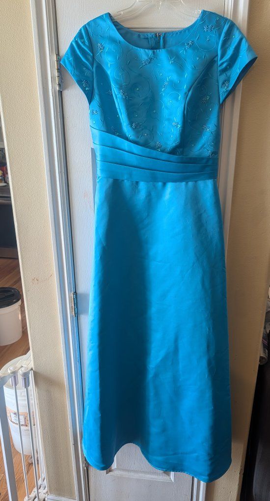 Eternity by Millennial Sun Teal Beaded Formal Dress