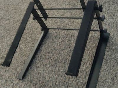 Rockville Rock-N-Go 2 Tier Desktop Studio Stand for Keyboards, Synths, MIDI, Laptops