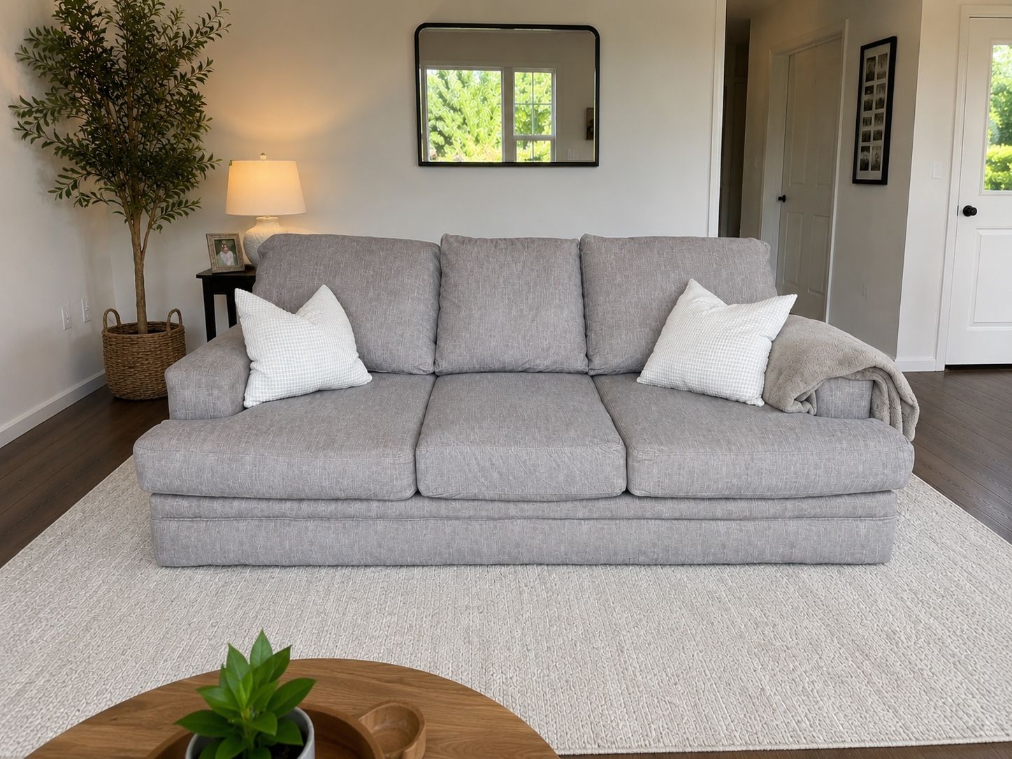 Grey cloud sofa