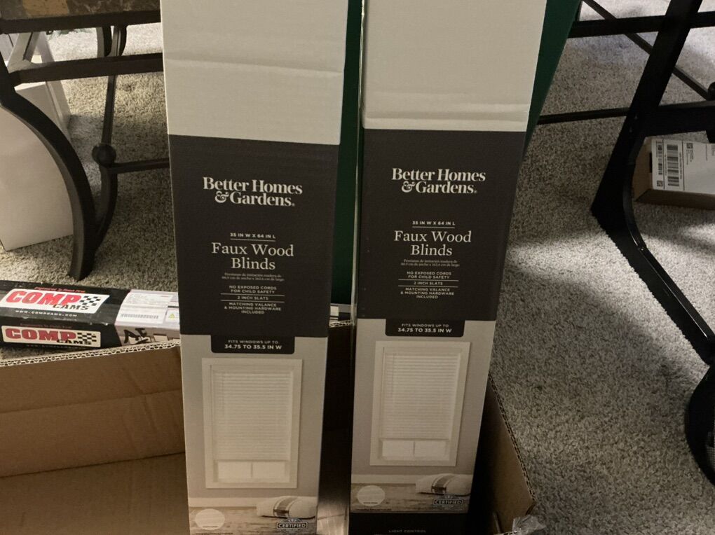 Faux Wood Blinds – 35” x 64