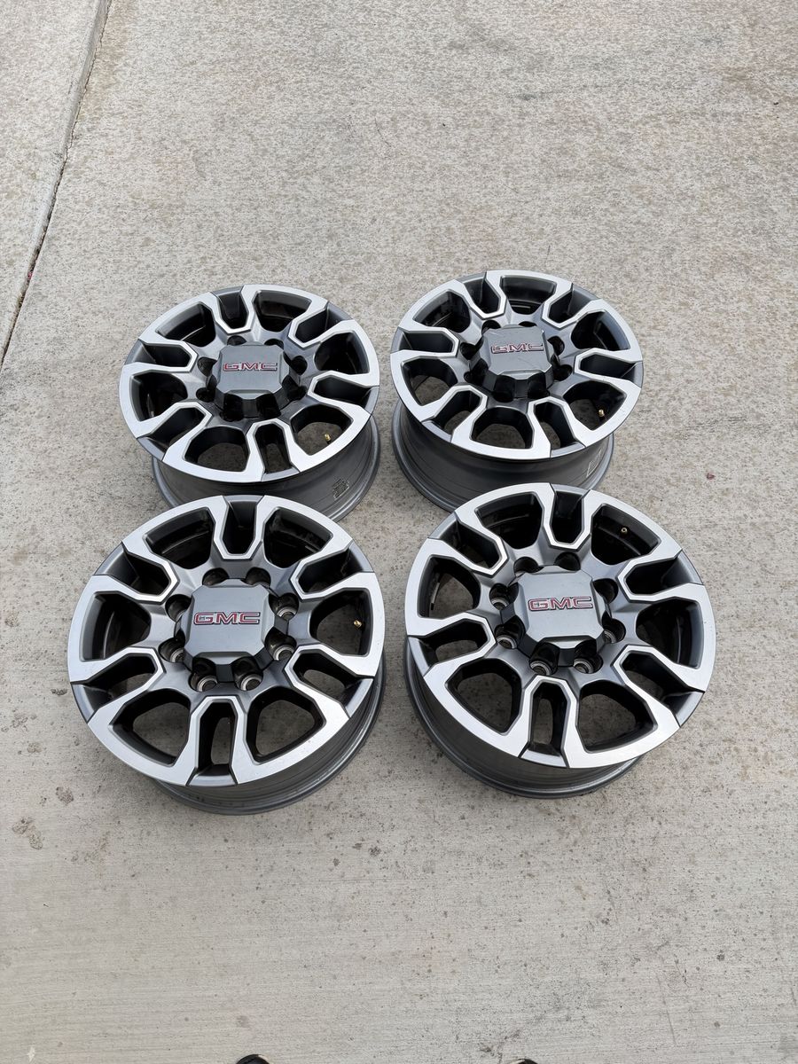 GMC Sierra 3500 Rims 18” with sensors like new