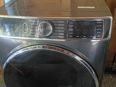 GE Front Load Electric Clothes Dryer in Dark Gray