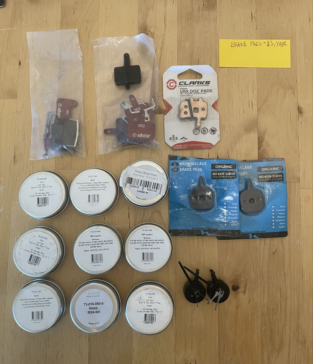 Disk Brake Pads bulk sale from old business liquidation