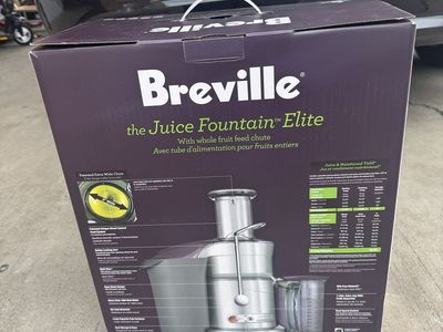 New Breville 800JEXL Juice Fountain 1000W Elite Brushed Aluminum Centrifugal Juicer