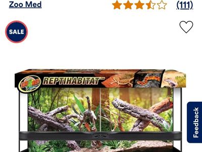 Zoo Med Double Door Naturalistic Terrarium 30"L x 12"W x 16"H, Reptile Habitat