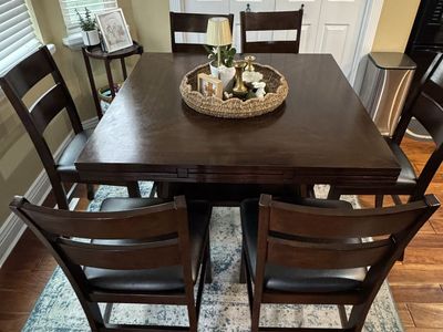 Drop Leaf Dining table with 6 chairs