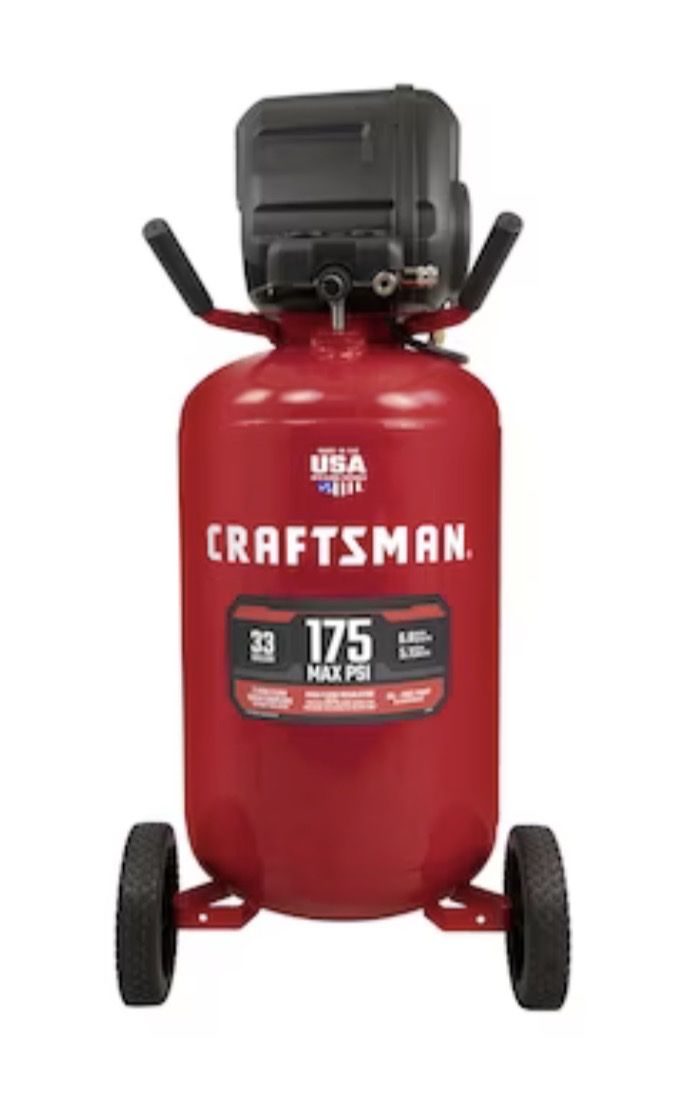 Craftsman 33 Gallon 175 Max PSI Air Compressor with Hromee Retractable Hose Reel