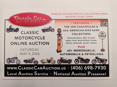 Classic Motorcycle Online and Simulcast Auction