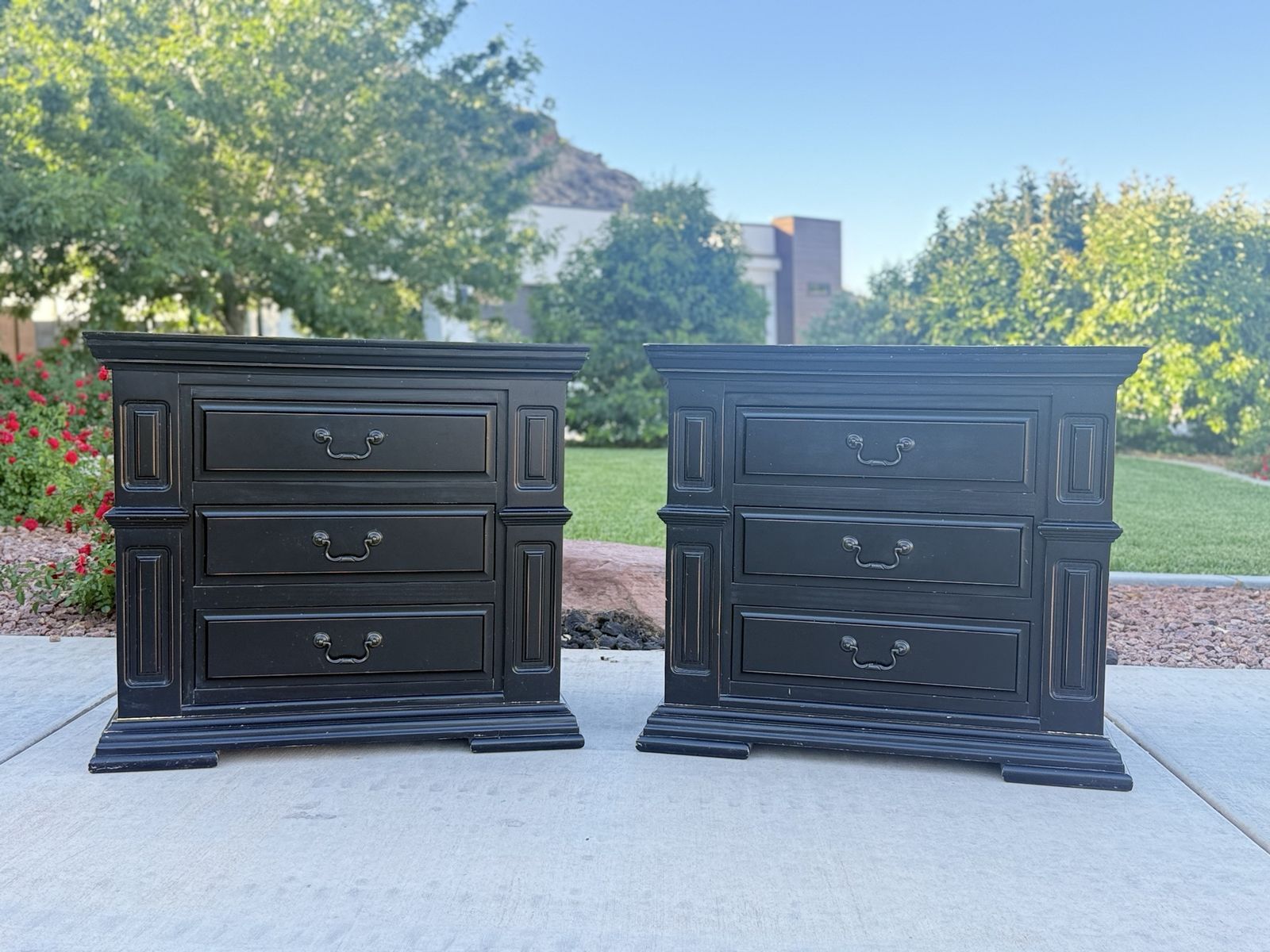 Rustic Black King Size Bedroom Set