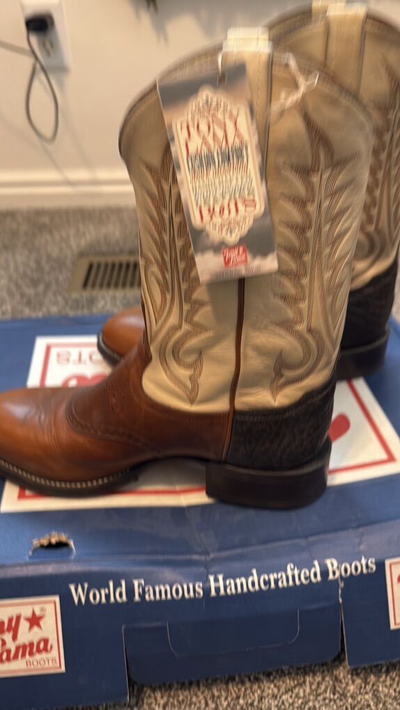 Tony Lama Black Calf Size 8B