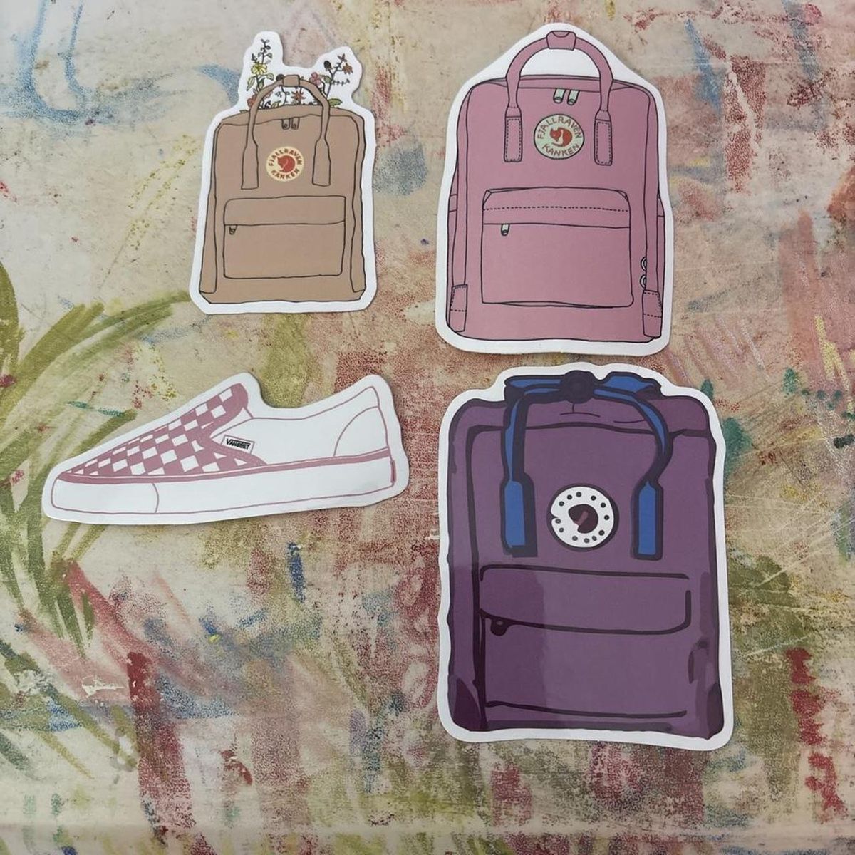 Backpacks & Slip-On Shoe Aesthetic Sticker Pack (4 pcs)