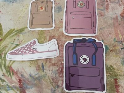 Backpacks & Slip-On Shoe Aesthetic Sticker Pack (4 pcs)