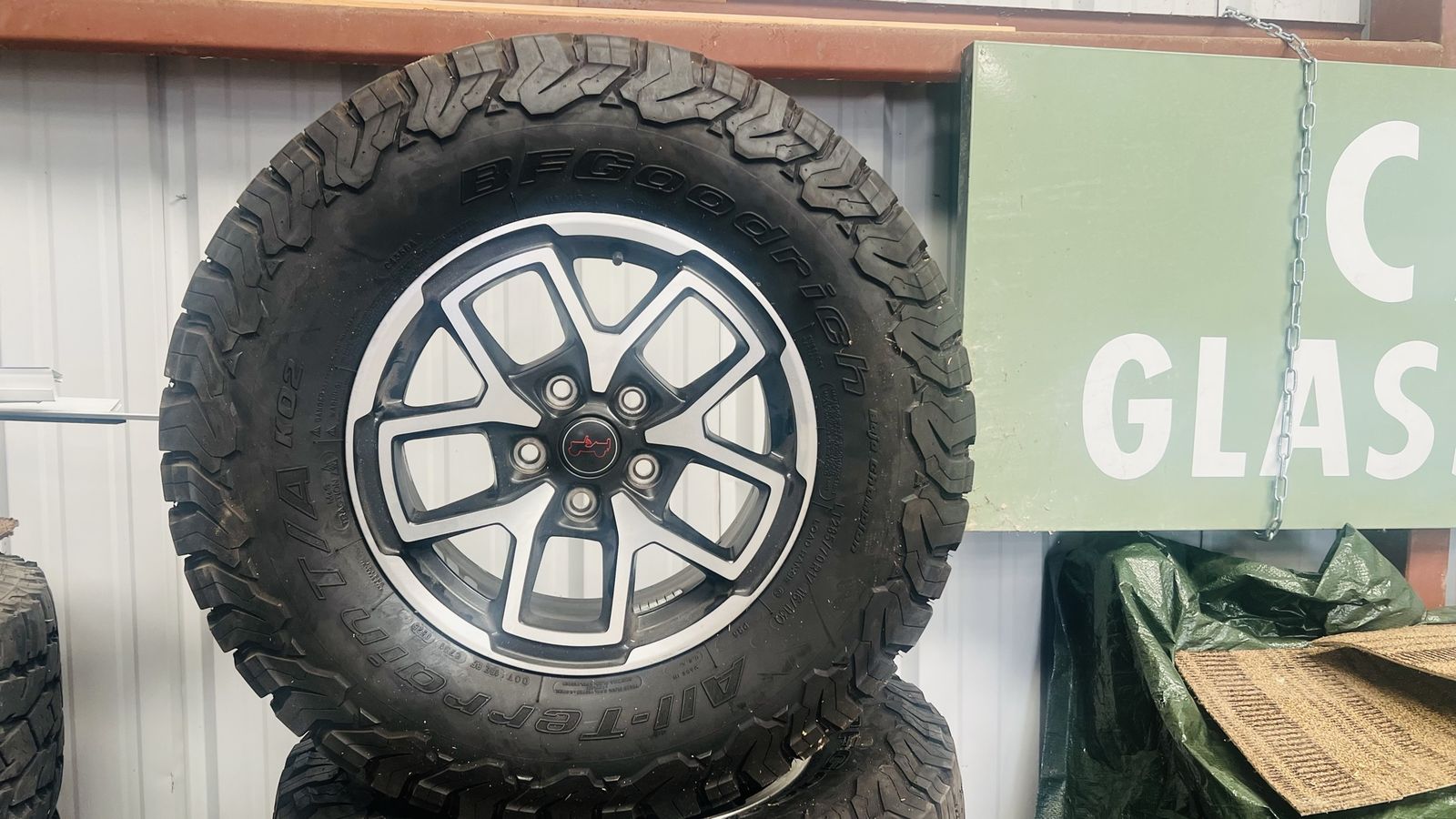 5 BFGoodrich All-Terrain T/A KO2 Tires & Jeep Wheels - 285/70R17 Load Range E