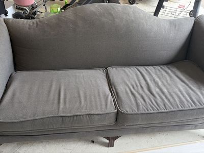 Free - Charcoal Gray Camelback Sofa