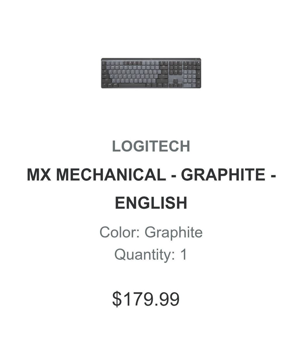 Like New Logitech MX Mechanical Computer Keyboard
