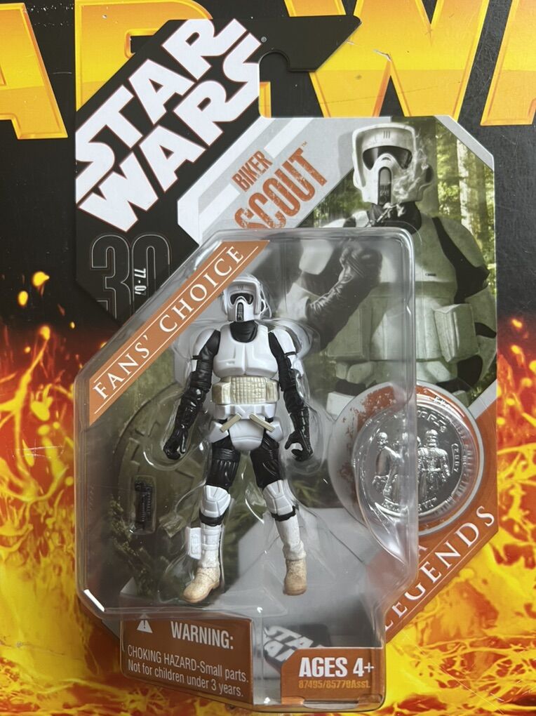 Star Wars 30th Anniversary Biker Scout With Coin