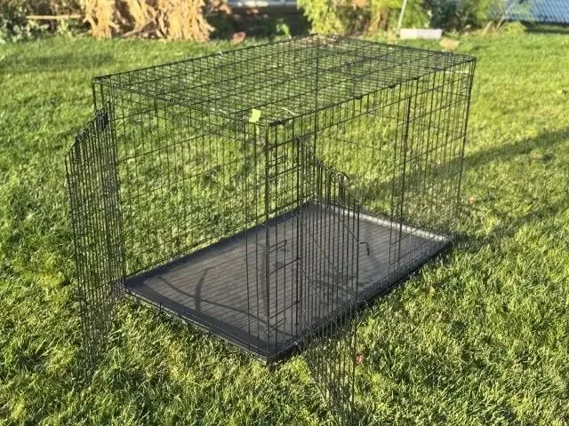 Double Door Dog Training Crate 48" L