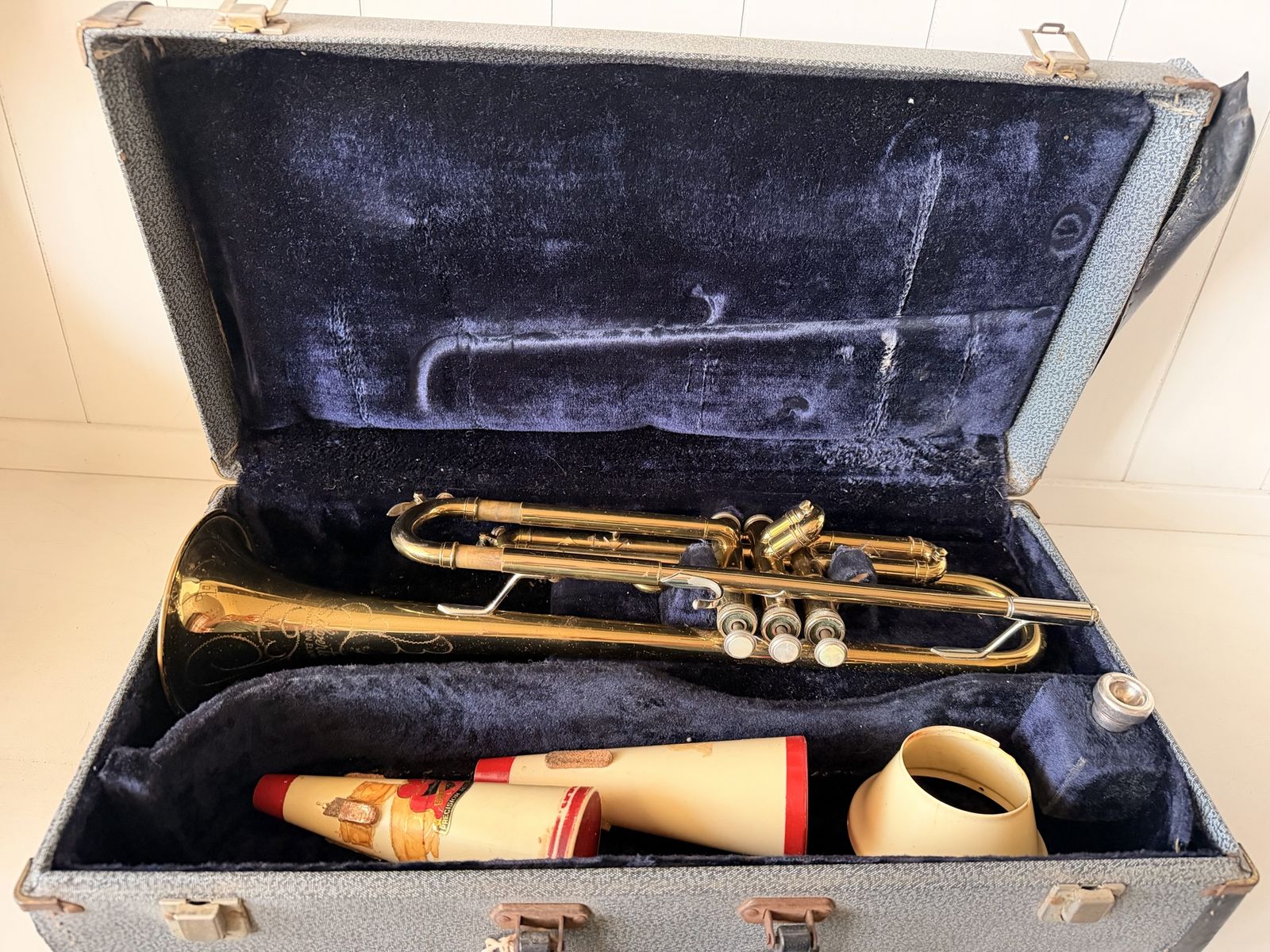 Vintage Silver Tone Trumpet – Elkhart, IN – $75