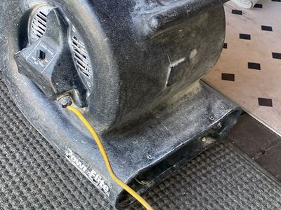 Fan fan works. For fast dryer damage water floor.