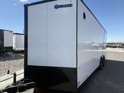 8.5x20 Look Element SE Enclosed Cargo Trailer - 7'6" Interior - 10K GVWR - .080 PolyCor, Alloy Wheels, Black Out Package, Rear
