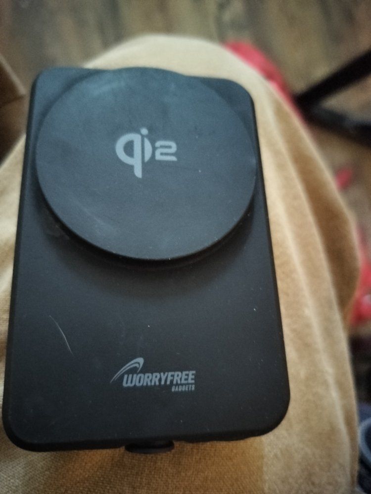 WorryFree Gadgets Qi2 Black Wireless Charger Pad - Portable Fast Charging Power Bank