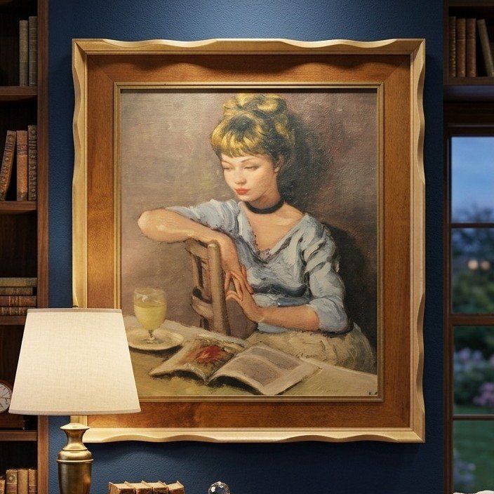 GORGEOUS Vintage Print 'Claudine' by Marcel Dyf