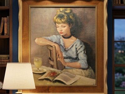 GORGEOUS Vintage Print 'Claudine' by Marcel Dyf