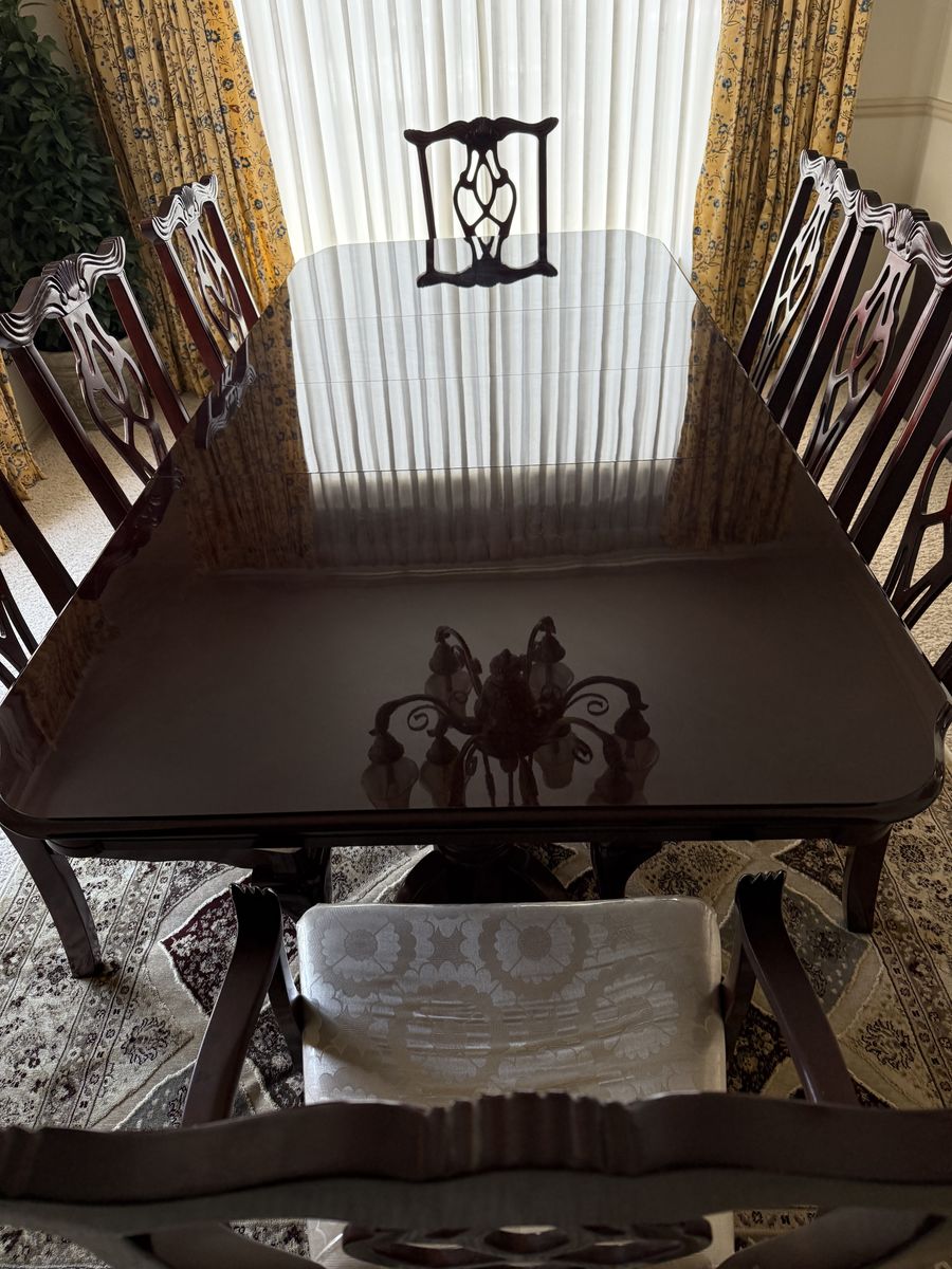 Eight person Dining Table with Chairs