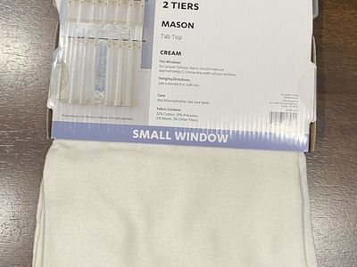 Small Window 2 Tiers Curtains Set (36” length)