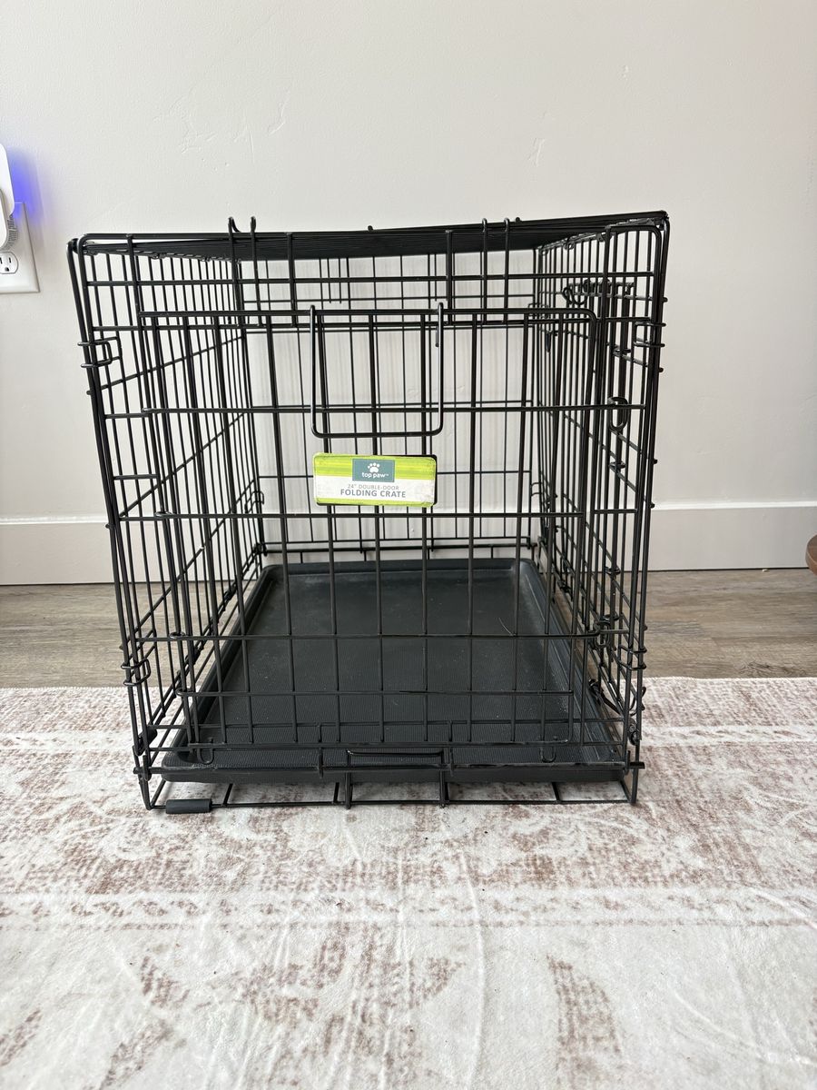 Top Paw Folding 2 Door Dog Crate