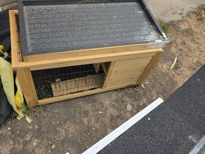 PawHut Wooden Outdoor Rabbit Hutch / Small Animal Hutch