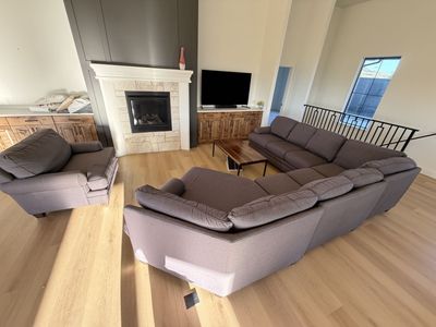 Custom large couch and matching chair