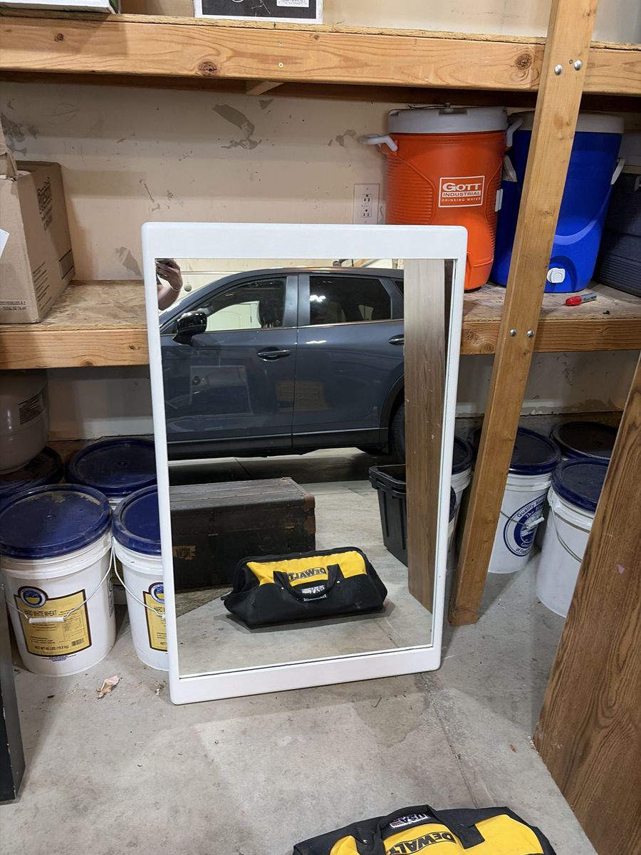 White wall mirror
