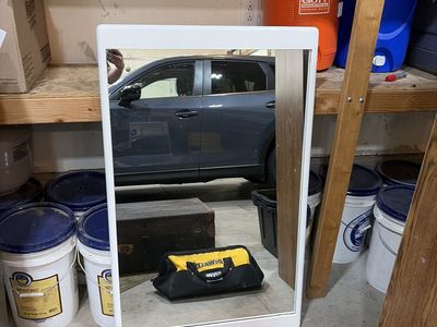 White wall mirror