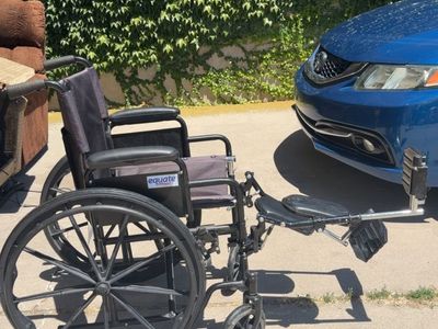 Equate K3 Lightweight Portable Wheelchair with 20" Seat, Black, Foldable