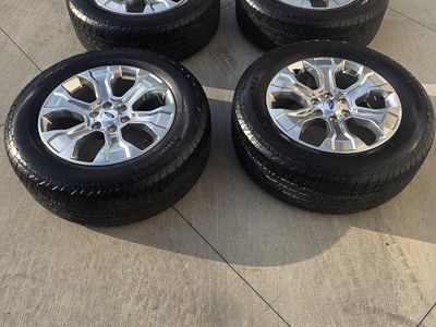Like new - 20" polished aluminum platinum F150 wheels/tires