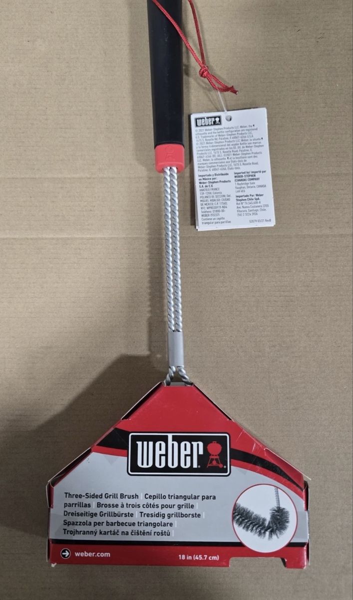 NEW Weber 18" Three-Sided Grill Brush