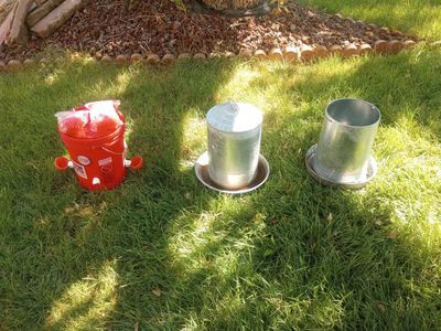 Used Chicken Feeder, Waterer, & Galvanized Feeder - Backyard Poultry Starter Kit