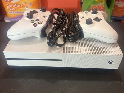 Microsoft Xbox One S 500GB Console White with 2 Wireless Controllers & Cables