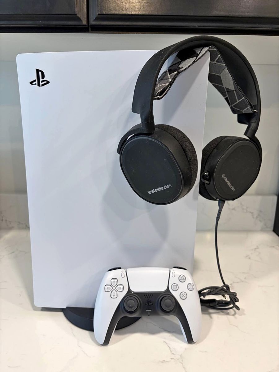 Sony PlayStation 5 Disc Edition Console Bundle w/ Controller & SteelSeries Arctis 3 Headset