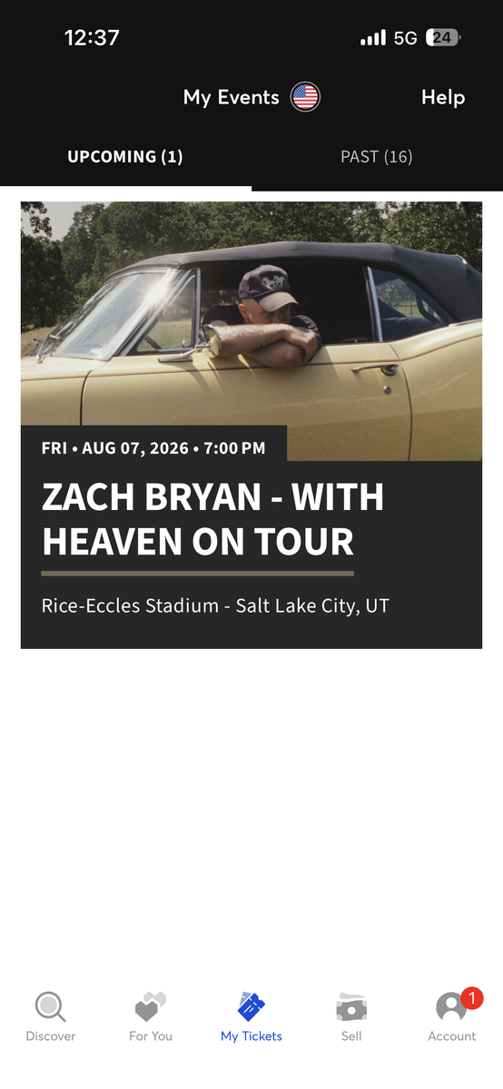 Zach Bryan 8/7 Rice Eccles Stadium