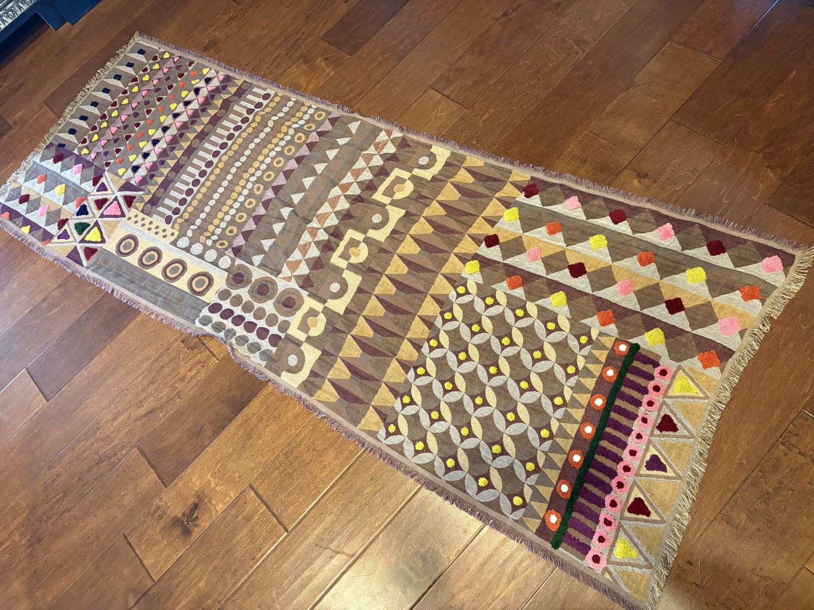 New Geometric Scarves w/ Crocheted Accents - 2 available 