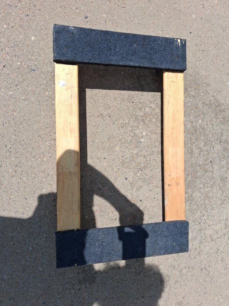 Custom Wood Mover's Dolly with Casters - Carpeted for Furniture Moving