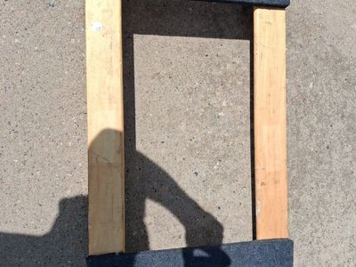 Custom Wood Mover's Dolly with Casters - Carpeted for Furniture Moving