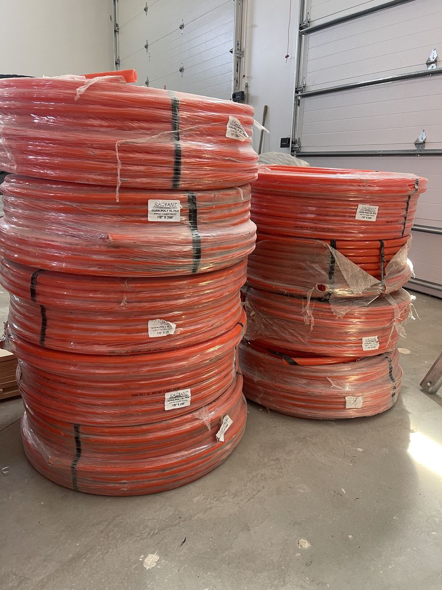 Radiant floor system In-floor materials