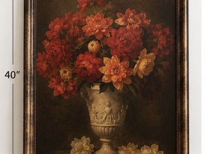 Framed Floral Art Prints- 40"x32" & Wall Decor