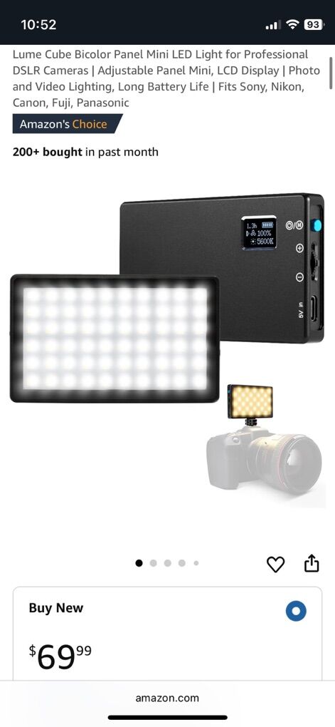 Lume Cube Panel Mini LED Camera Light
