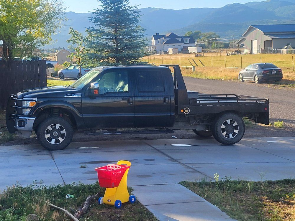 Ford F-250 Flatbed Truck Black